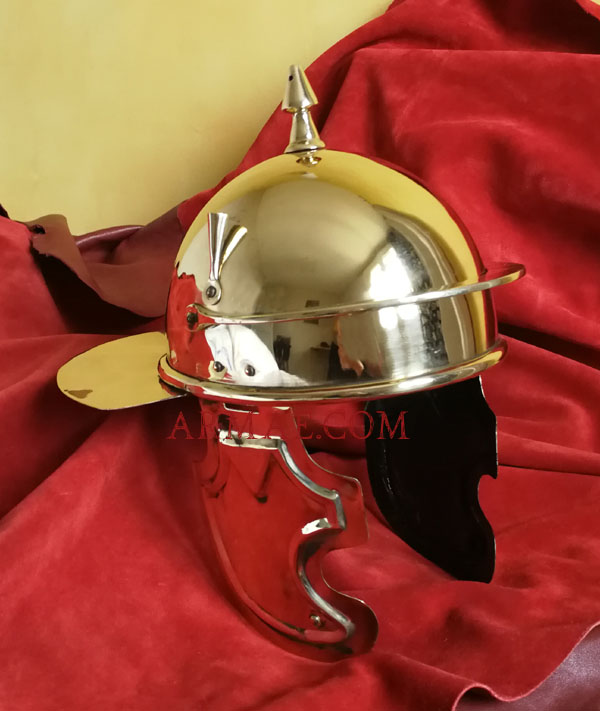 Roman Coolus E Brass Helmet - 20 Gauge - Deepeeka - Kult of Athena